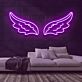 Engelsflügel LED-Neonschild für Wohnzimmer Studio