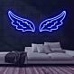 Engelsflügel LED-Neonschild für Wohnzimmer Studio