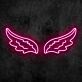 Engelsflügel LED-Neonschild für Wohnzimmer Studio