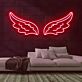 Engelsflügel LED-Neonschild für Wohnzimmer Studio