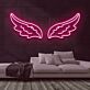 Engelsflügel LED-Neonschild für Wohnzimmer Studio