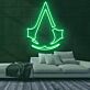 Stilisiertes Abzeichen mit Kapuzenform LED-Neonschild Gamingzimmer Wohnzimmer
