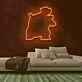 Schildkröten-Charakter Silhouette LED-Neonschild für Gamingzimmer und Kinderzimmer