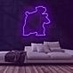 Schildkröten-Charakter Silhouette LED-Neonschild für Gamingzimmer und Kinderzimmer