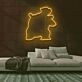 Schildkröten-Charakter Silhouette LED-Neonschild für Gamingzimmer und Kinderzimmer