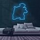 Schildkröten-Charakter Silhouette LED-Neonschild für Gamingzimmer und Kinderzimmer