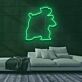 Schildkröten-Charakter Silhouette LED-Neonschild für Gamingzimmer und Kinderzimmer
