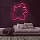 Schildkröten-Charakter Silhouette LED-Neonschild für Gamingzimmer und Kinderzimmer