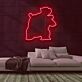 Schildkröten-Charakter Silhouette LED-Neonschild für Gamingzimmer und Kinderzimmer