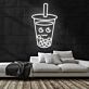 Bubble Tea Becher mit Gesicht LED-Neonschild für Café Bar