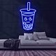 Bubble Tea Becher mit Gesicht LED-Neonschild für Café Bar