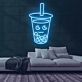 Bubble Tea Becher mit Gesicht LED-Neonschild für Café Bar