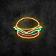 Hamburger LED-Neonschild für Restaurant und Imbiss