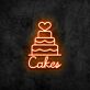 Cakes LED-Neonschild für Konditorei und Café