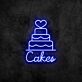 Cakes LED-Neonschild für Konditorei und Café