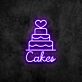 Cakes LED-Neonschild für Konditorei und Café