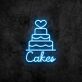 Cakes LED-Neonschild für Konditorei und Café