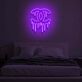 Tropfendes Doppel-C Logo LED-Neonschild Schlafzimmer Wohnzimmer