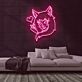 Anime Mädchen mit Katzenohren und Herzsymbol LED-Neonschild Gaming Zimmer