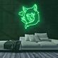 Anime Mädchen mit Katzenohren und Herzsymbol LED-Neonschild Gaming Zimmer