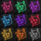 Anime Mädchen mit Katzenohren und Herzsymbol LED-Neonschild Gaming Zimmer