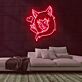 Anime Mädchen mit Katzenohren und Herzsymbol LED-Neonschild Gaming Zimmer