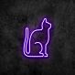 sitzende Katze LED-Neonschild für Wohnzimmer Café