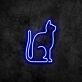 sitzende Katze LED-Neonschild für Wohnzimmer Café