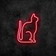 sitzende Katze LED-Neonschild für Wohnzimmer Café