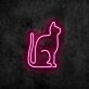 sitzende Katze LED-Neonschild für Wohnzimmer Café