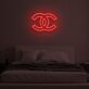 Doppeltes C Logo LED-Neonschild Schlafzimmer Wohnzimmer