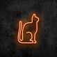 sitzende Katze LED-Neonschild für Wohnzimmer Café