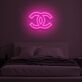 Doppeltes C Logo LED-Neonschild Schlafzimmer Wohnzimmer