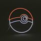 Pokéball Symbol LED-Neonschild für Gaming Zimmer