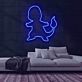 feuerähnliche Spielfigur Silhouette LED-Neonschild Gamingzimmer