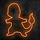feuerähnliche Spielfigur Silhouette LED-Neonschild Gamingzimmer