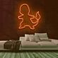 feuerähnliche Spielfigur Silhouette LED-Neonschild Gamingzimmer