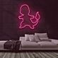 feuerähnliche Spielfigur Silhouette LED-Neonschild Gamingzimmer