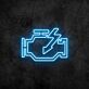 Motorkontrollsymbol mit Blitz LED-Neonschild Garage Werkstatt