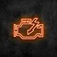 Motorkontrollsymbol mit Blitz LED-Neonschild Garage Werkstatt