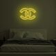 Doppeltes C Logo LED-Neonschild Schlafzimmer Wohnzimmer