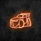Sportwagen mit Heckspoiler LED-Neonschild für Gamingzimmer