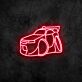Sportwagen mit Heckspoiler LED-Neonschild für Gamingzimmer