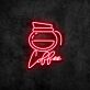 Kaffeekanne LED Neonschild für Café und Küche