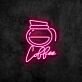 Kaffeekanne LED Neonschild für Café und Küche