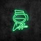 Kaffeekanne LED Neonschild für Café und Küche