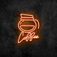 Kaffeekanne LED Neonschild für Café und Küche