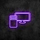 Computer mit Monitor LED-Neonschild für Gamingzimmer und Büro