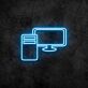Computer mit Monitor LED-Neonschild für Gamingzimmer und Büro