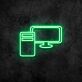 Computer mit Monitor LED-Neonschild für Gamingzimmer und Büro